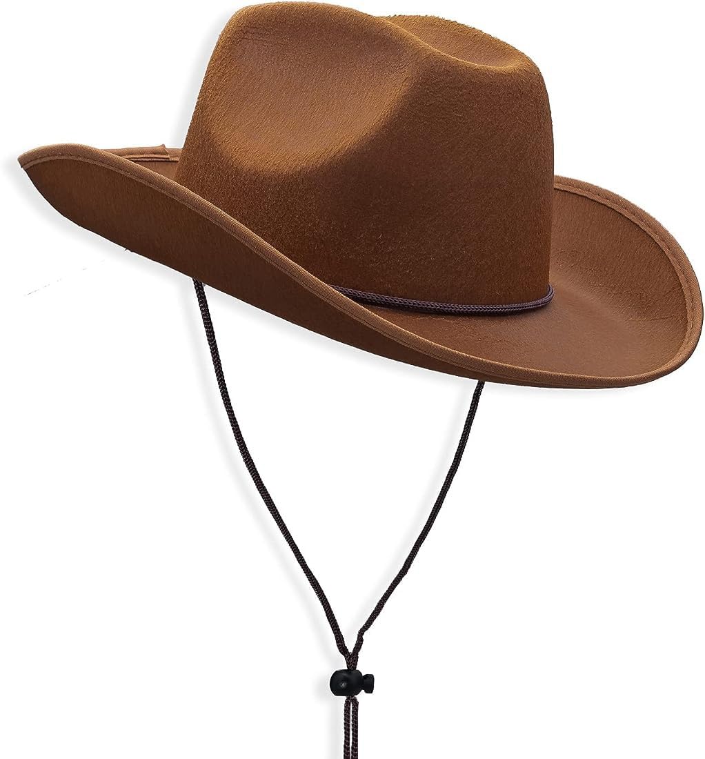 Western Studded Cowboy Hat for Men, Women & Teens - Plain Felt Cowboy & Cowgirl Hat in Adult Sizes | Perfect for Rodeos, Country Music Festivals & Western-Themed Parties