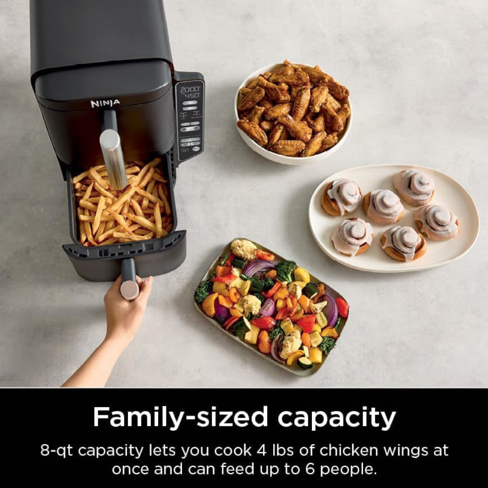 Ninja SL202CCO Double Stack Air Fryer Oven - Certified Refurbished with Home Essentials Warranty | Perfect for Family Cooking, Meal Prep & Healthy Air Frying