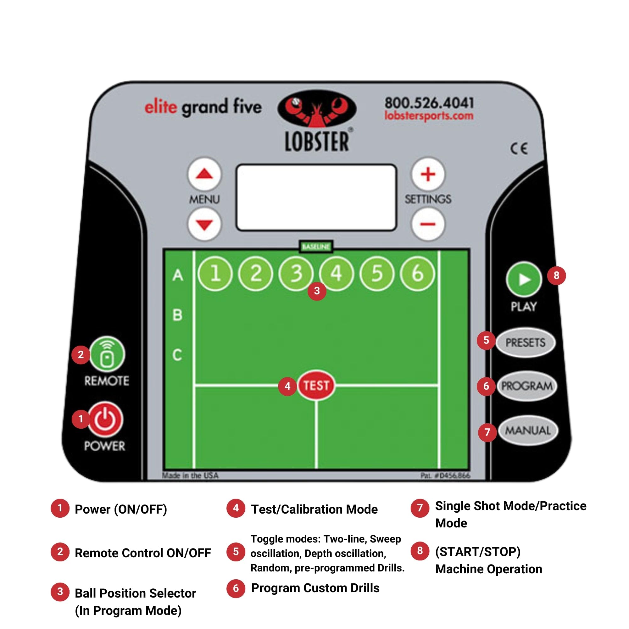 Elite Tennis Ball Machine with External Battery - Auto Portable Ball Launcher for Practice & Training | Preloaded Drills, Spin Control, 80MPH Speed | Perfect for Backyard, Club & Coaching Sessions