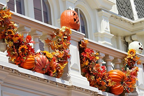 Luditek 40LED Maple Leaf Garland Lights - 8 Lighting Modes with Timer, Battery Operated Waterproof String Lights for Thanksgiving, Halloween & Fall Decor | Indoor/Outdoor Autumn Decorations for Home, Garden, and Party