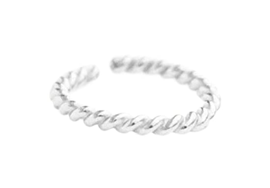 Sterling Silver 18 Gauge Twist Wire Ear Cuff - No Piercing Required - 10mm Ear Cuff Jewelry for Women - Perfect for Parties, Weddings & Everyday Wear