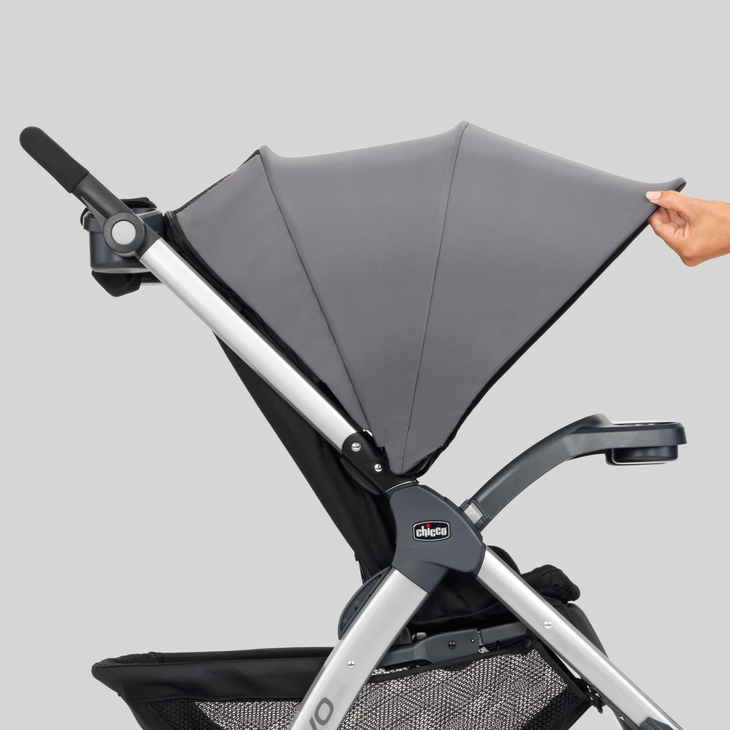 Bravo 3-in-1 Trio Travel System - Lightweight Quick-Fold Stroller with KeyFit 30 Infant Car Seat & Base | Camden Black | Perfect for Newborns, Travel & Everyday Use