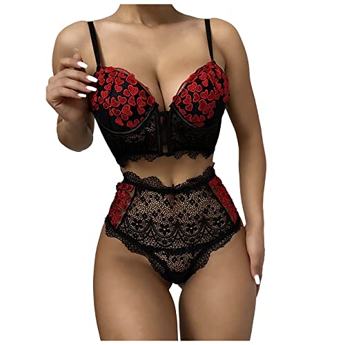 Sexy Lingerie Set for Women - Lace Babydoll with Garter Belt & Stockings - Valentine's Day, Christmas Gift for Her - Perfect for Romantic Nights, Boudoir Photography, and Special Occasions