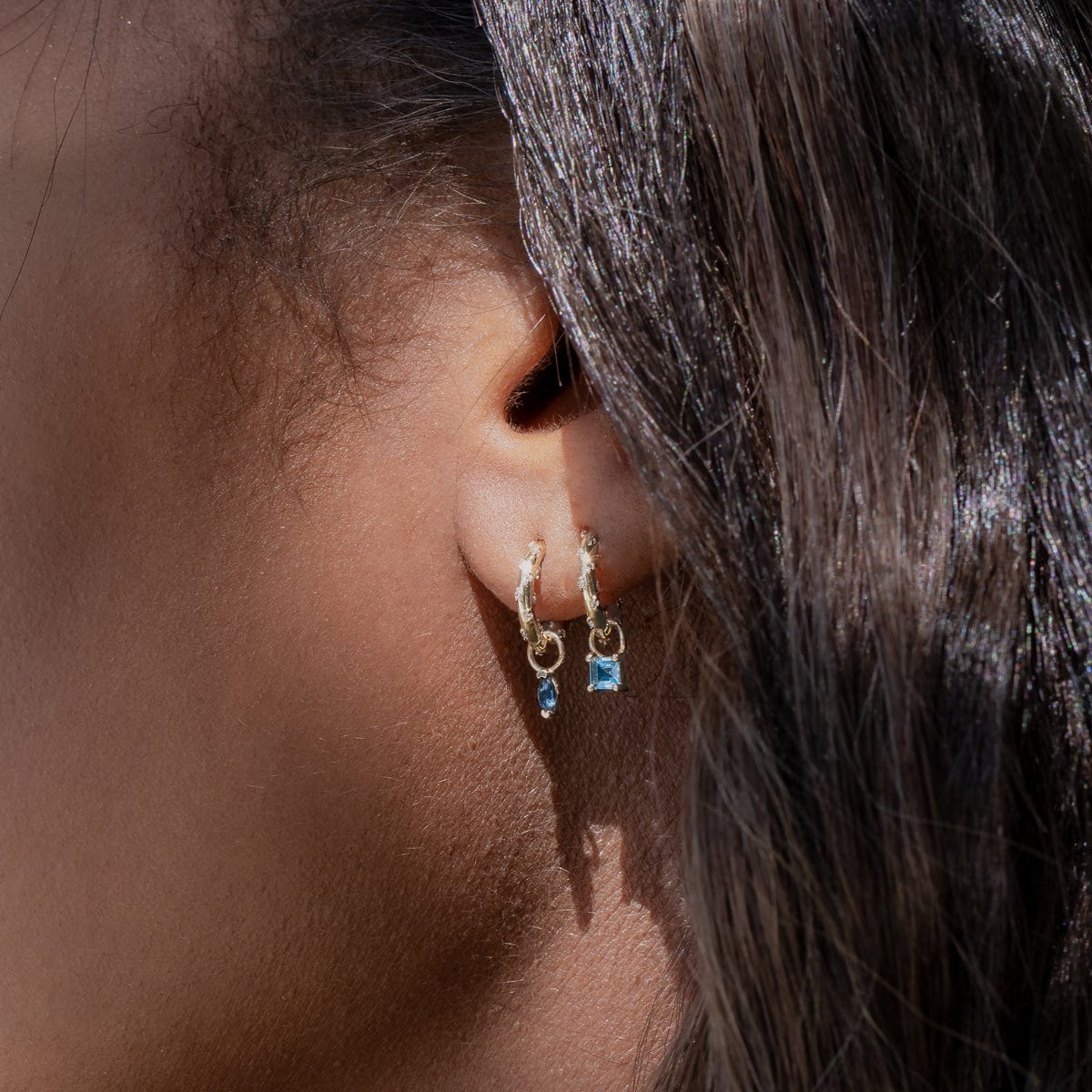Mini Birthstone Huggie Charms - Dainty Sterling Silver Earrings for Women | Perfect for Everyday Wear, Gifts & Special Occasions