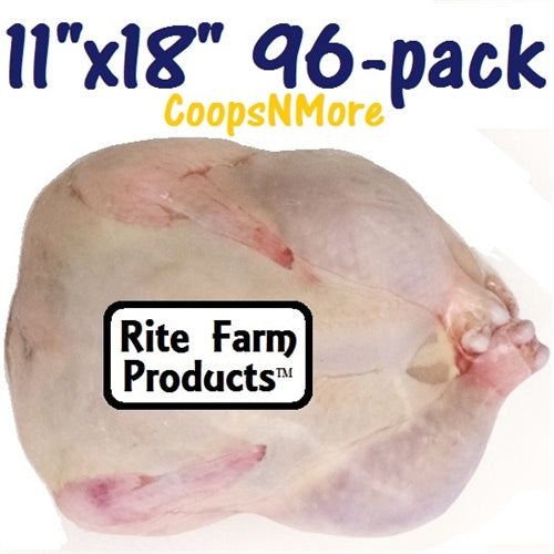 96 Pack 11x18 Poultry Shrink Bags for Chicken, Turkey & Meat - Freezer Safe Vacuum Sealer Bags for Food Storage & Sous Vide Cooking