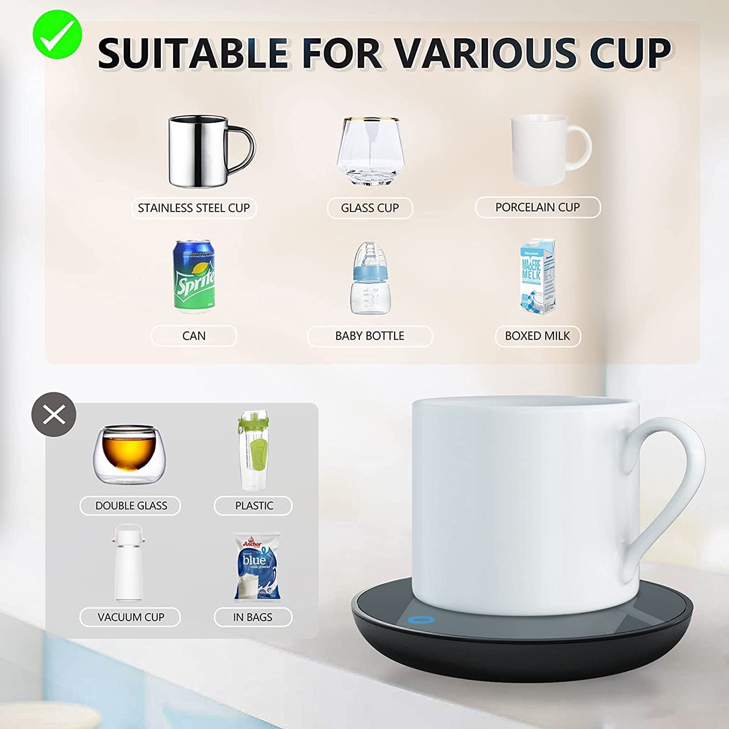 Premium Coffee Mug Warmer - USB-Powered Desktop Heater for Office & Home Use | Ideal Gift for Housewarming, Christmas & Birthdays | Keeps Beverages Warm for Hours | Perfect for Coffee, Tea & Hot Chocolate Lovers