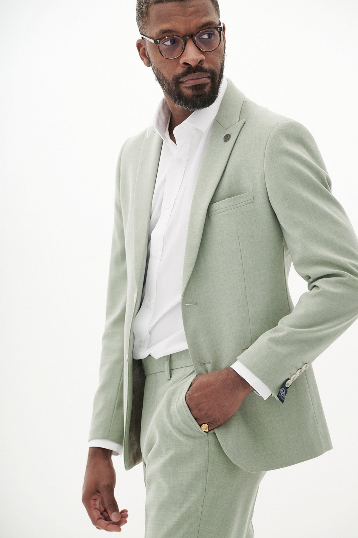 FINLEY Women's Moss Green Tailored Blazer - Slim Fit Single Breasted Jacket for Office, Business Meetings & Formal Events