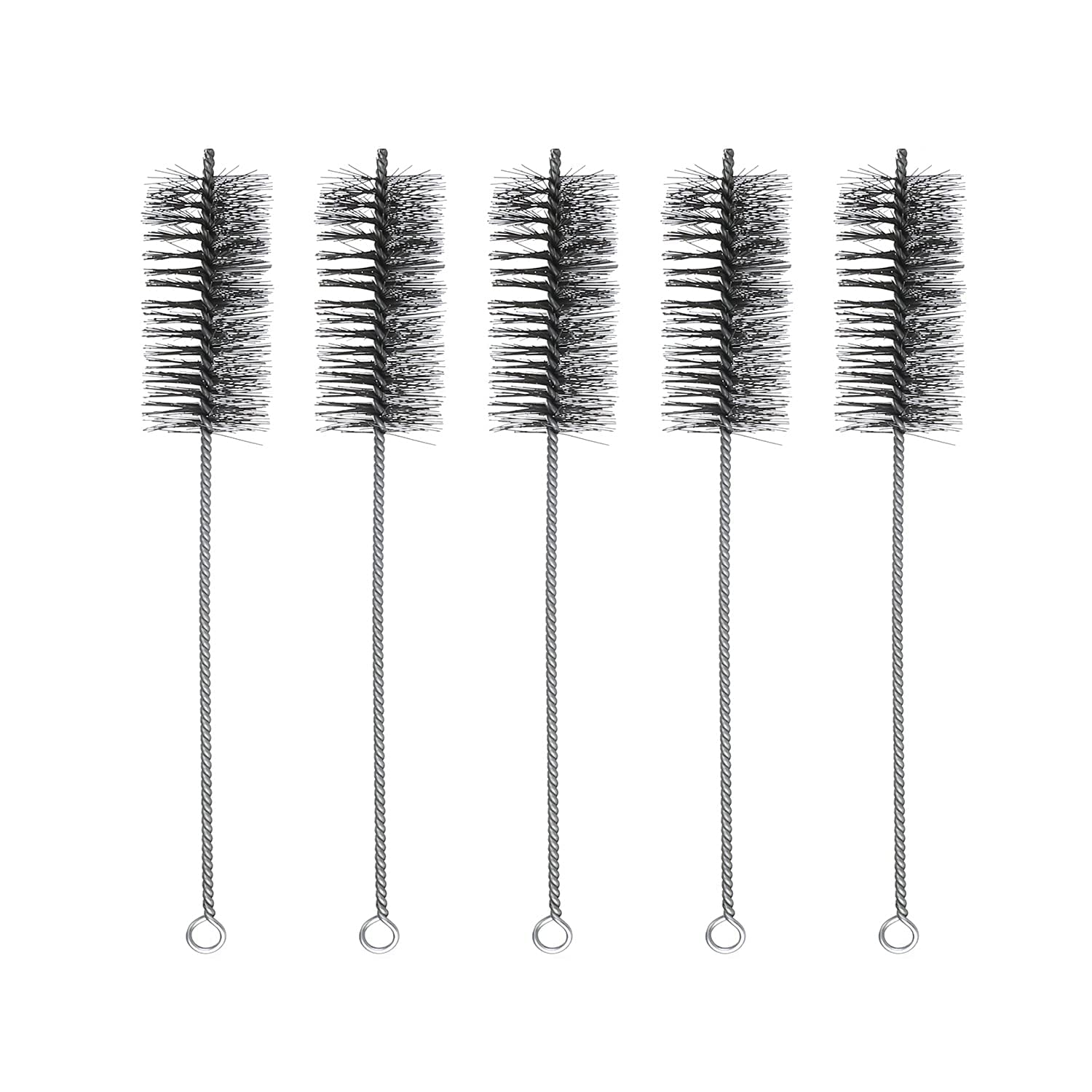**Auniwaig 5-Pack Steel Wire Cleaning Brush Set - 2.0-Inch Diameter, 12-Inch Length Spiral Power Tube Brush for Deep Cleaning Bottles, Pipes, and Tubes - Heavy-Duty Stainless Steel Tube Brush Cleaning Tool for Home, Kitchen, and Industrial Use**
