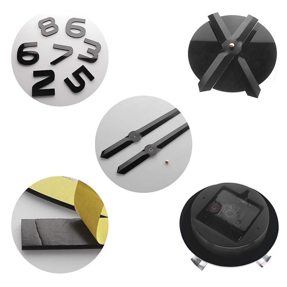 DIY Giant Frameless Wall Clock for Dirt Bike & Motorcycle Lovers - Extreme Sports Themed Large Wall Decor for Man Cave, Garage, or Bedroom (Black)