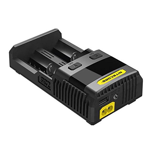Nitecore SC2 Super Fast USB Battery Charger with 3A Selectable Charging Speed - Perfect for Smartphones, Tablets, and Rechargeable Devices at Home or Travel