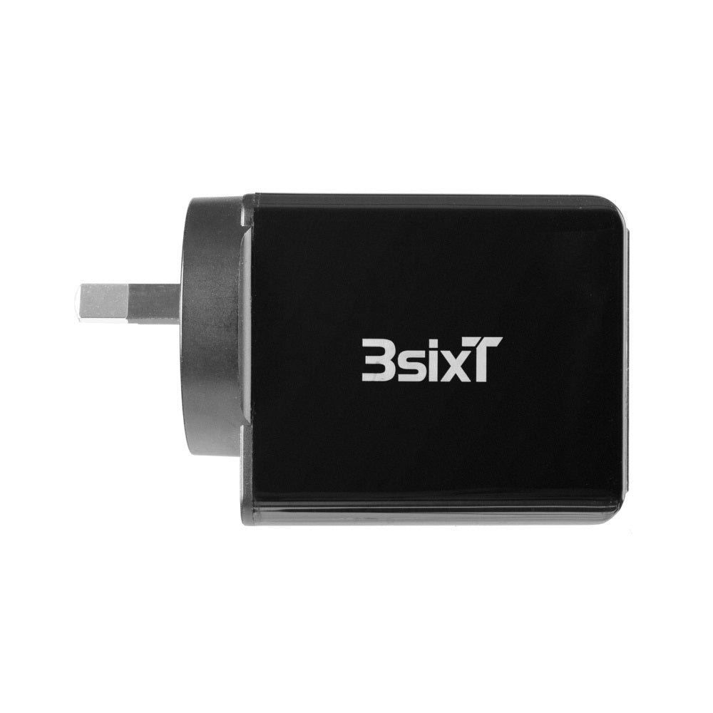 3sixT 15W + 15W Fast Wireless Charging Pad for iPhone & Android - Dual Device Charging Station - Black - Perfect for Home, Office & Nightstand Charging
