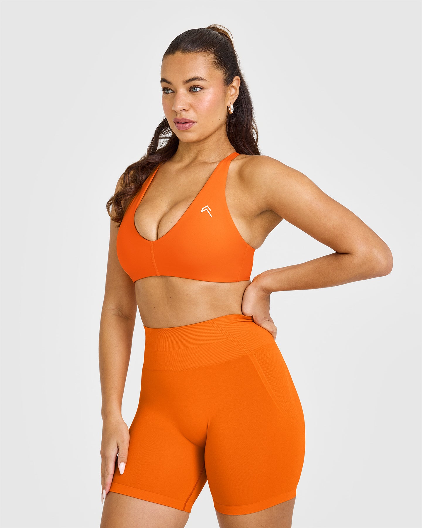 Unified Micro Bralette in Flame Orange | Seamless Comfort for Yoga, Workouts & Everyday Wear