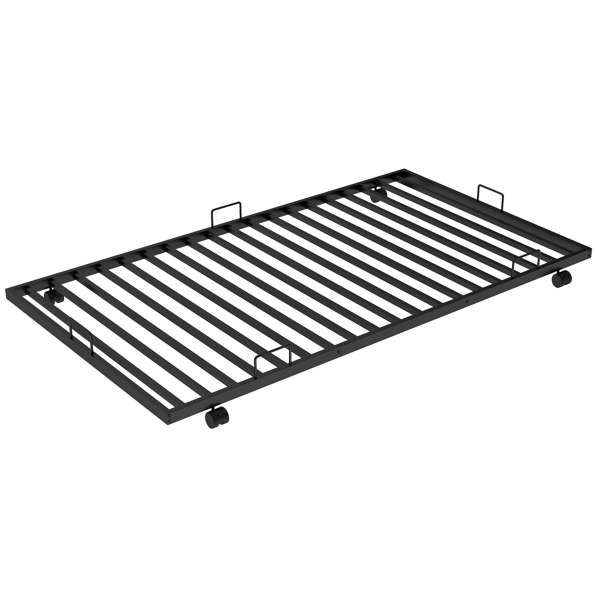 Metal Twin Over Full Bunk Bed with Trundle - Sturdy Kids Bed Frame for Small Spaces