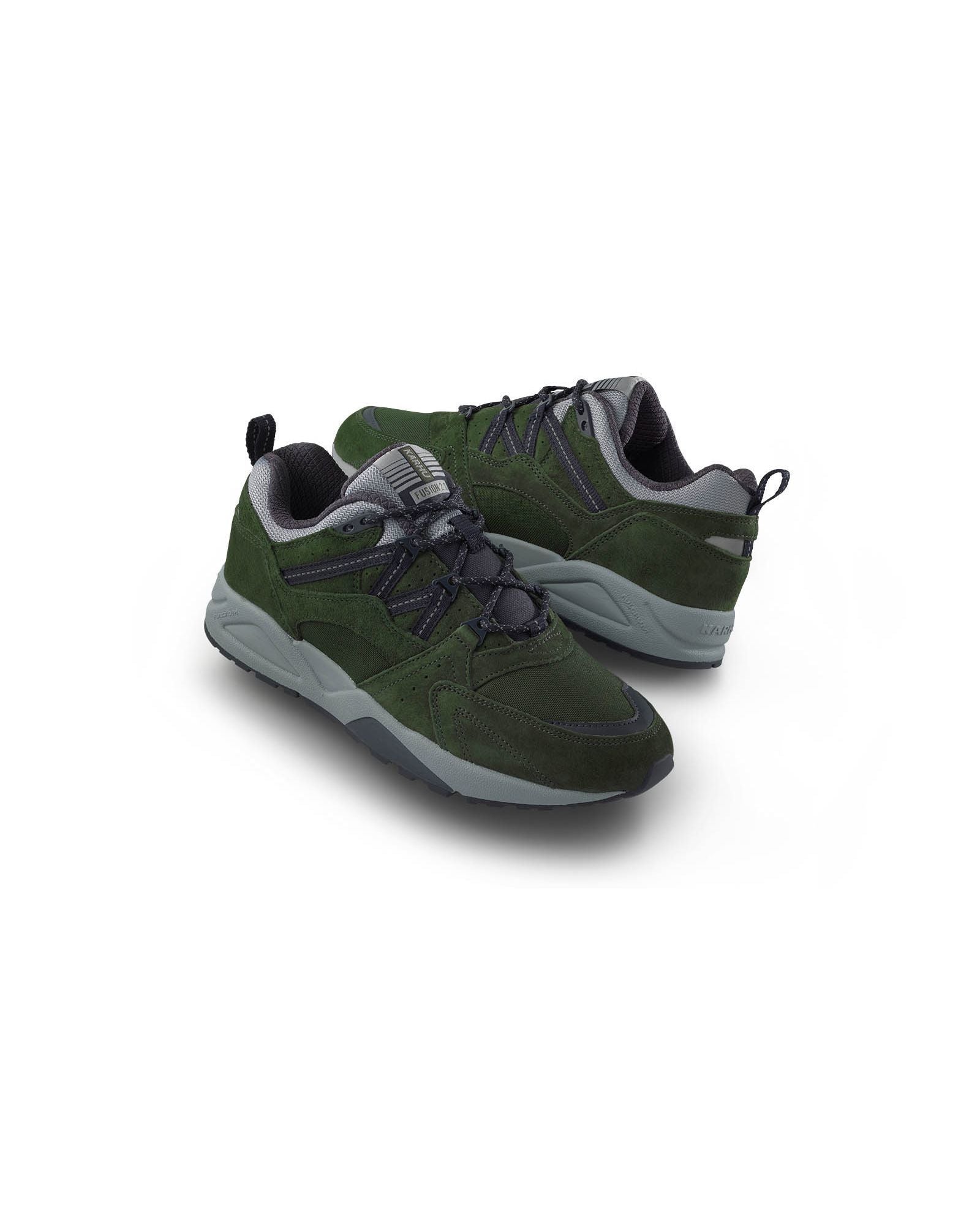 FUSION 2.0 Running Shoes - Lightweight & Breathable Kompu Green/Night Sky Color - Perfect for Jogging, Gym Workouts & Daily Wear