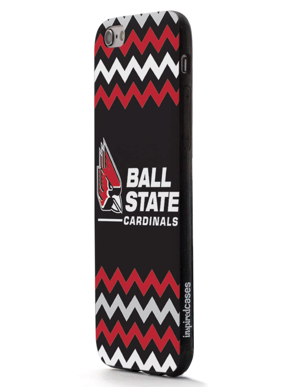 3D Textured iPhone 15 Pro Max Case - Shockproof Rubber Bumper Cover with Ball State Cardinals Chevron Design - Protective Phone Case for Apple iPhone 15 Pro Max (2023) - Perfect for Sports Fans, Students & Everyday Protection