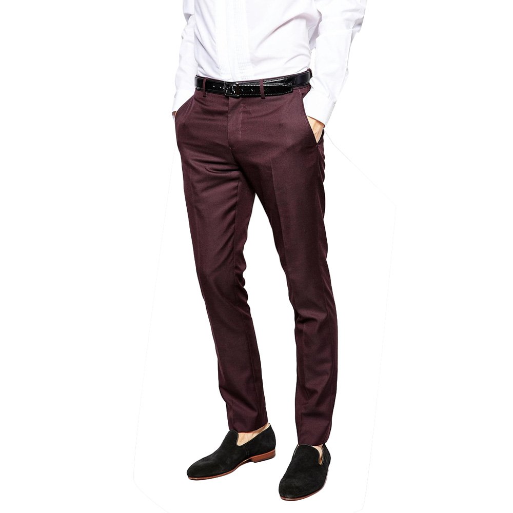 HBDesign Men's Slim Fit Flat Front Casual Pants - Comfortable Stretch Chinos for Office, Travel & Everyday Wear