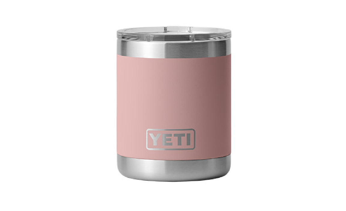 Yeti Rambler 10 oz Lowball Tumbler - Sandstone Pink - Insulated Stainless Steel Cup for Coffee, Cocktails, and Cold Drinks at Home or Office