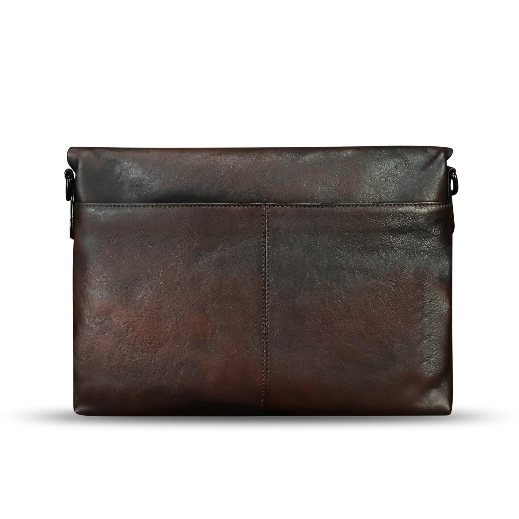 IVTG Genuine Leather Messenger Bag for Men & Women - Crossbody Shoulder Bag with Adjustable Strap | Perfect for Work, Travel & Everyday Use