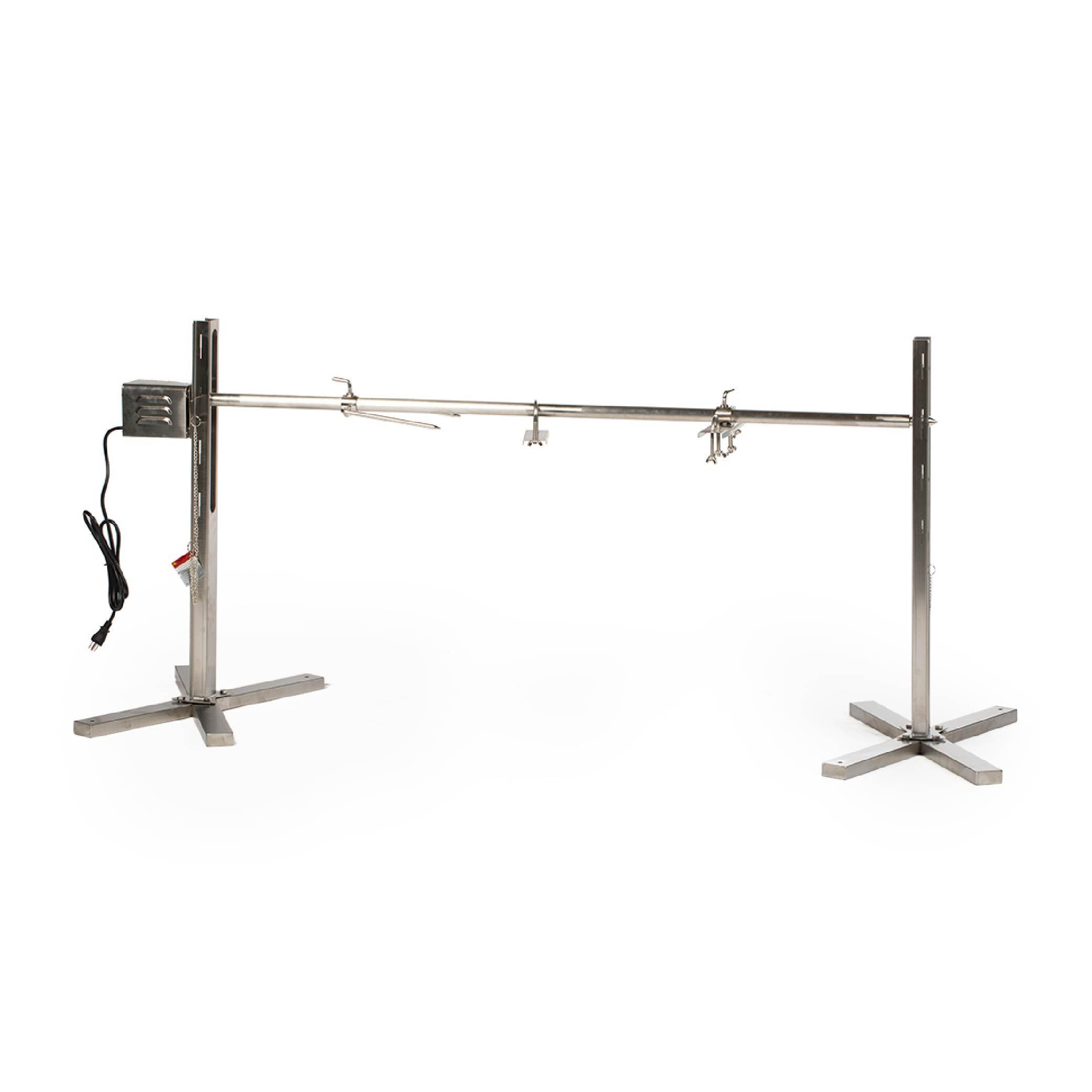 Ash & Ember 13W Tripod Rotisserie Roaster Stand – 85 LB Capacity Adjustable Height Open Fire Roaster with Stainless Steel Spit Rod – Perfect for Electric BBQ Grill – Roast Pork, Chicken, Lamb, or Goat – Ideal for Backyard Camping, Outdoor Parties & Tailgating