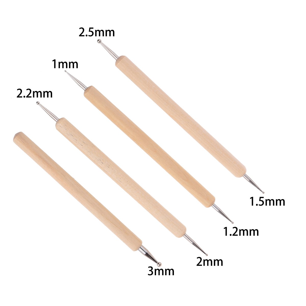 Mandala Dotting Tools Set - 8pcs Paper Flower & Clay Sculpting Tools for Rock Painting & Pottery