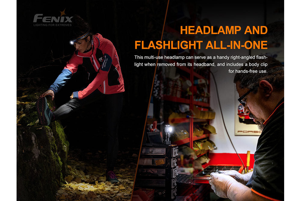Fenix HM50R V2.0 Rechargeable LED Headlamp - 700 Lumens Bright Light, IP68 Waterproof, Lightweight Headlight for Camping, Hiking, Running & Outdoor Adventures