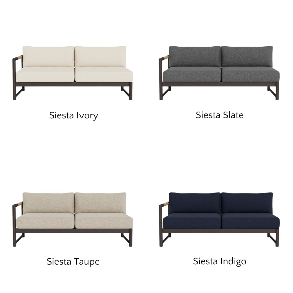 Breeze XL Outdoor 2-Seat Patio Sofa with Left Armrest - Perfect for Backyard, Garden, and Poolside Relaxation