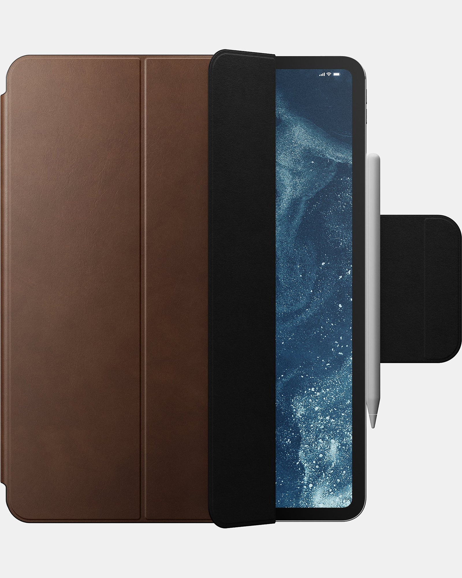 Premium Genuine Leather Folio Case for iPad Pro 13 (M4, 2024) - Slim Protective Cover with Auto Sleep/Wake | Perfect for Business, Travel & Daily Use - Brown