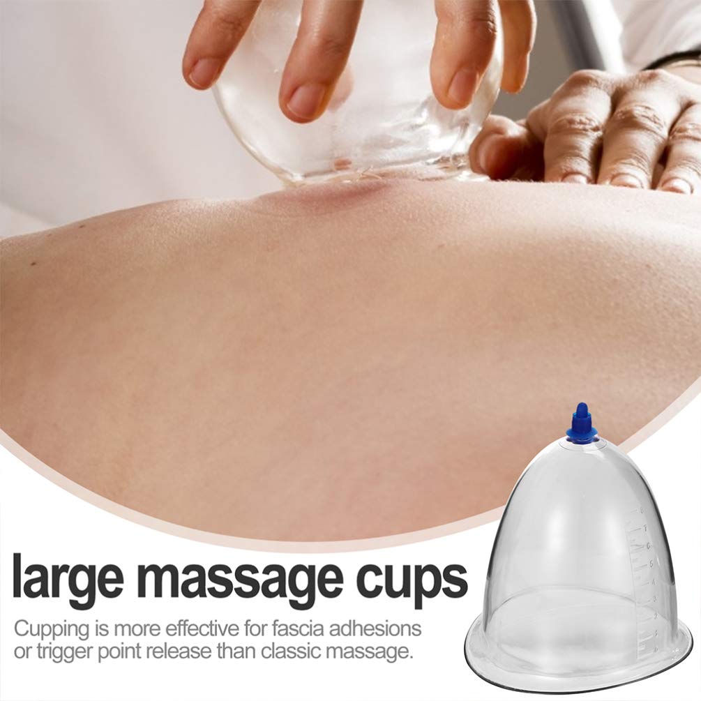 EXCEART 2-Piece Negative Pressure Vacuum Cupping Therapy Set - Chinese Cupping Massage Cups for Back, Neck & Body Acupoint Relief - Muscle & Joint Pain Relief, Detox & Relaxation - Perfect for Home Spa & Physical Therapy