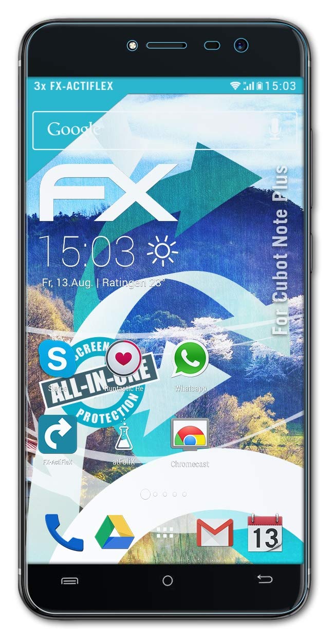 Cubot Note Plus Screen Protector - 3 Pack Ultra Clear Flexible FX Film for Scratch & Impact Protection - Perfect for Work, Travel & Outdoor Use