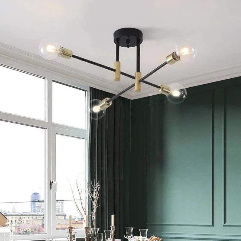 Modern Spherical Flush Mount Ceiling Light Fixture - Dimmable LED Dining Room Lighting for Kitchen, Bedroom & Hallway - Elegant Home Decor