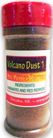 Volcano Dust Smoked Habanero & Red Pepper Hot Sauce - 3 Oz Bottle - Premium Spicy Seasoning for BBQ, Wings & Tacos - Intense Heat & Smoky Flavor