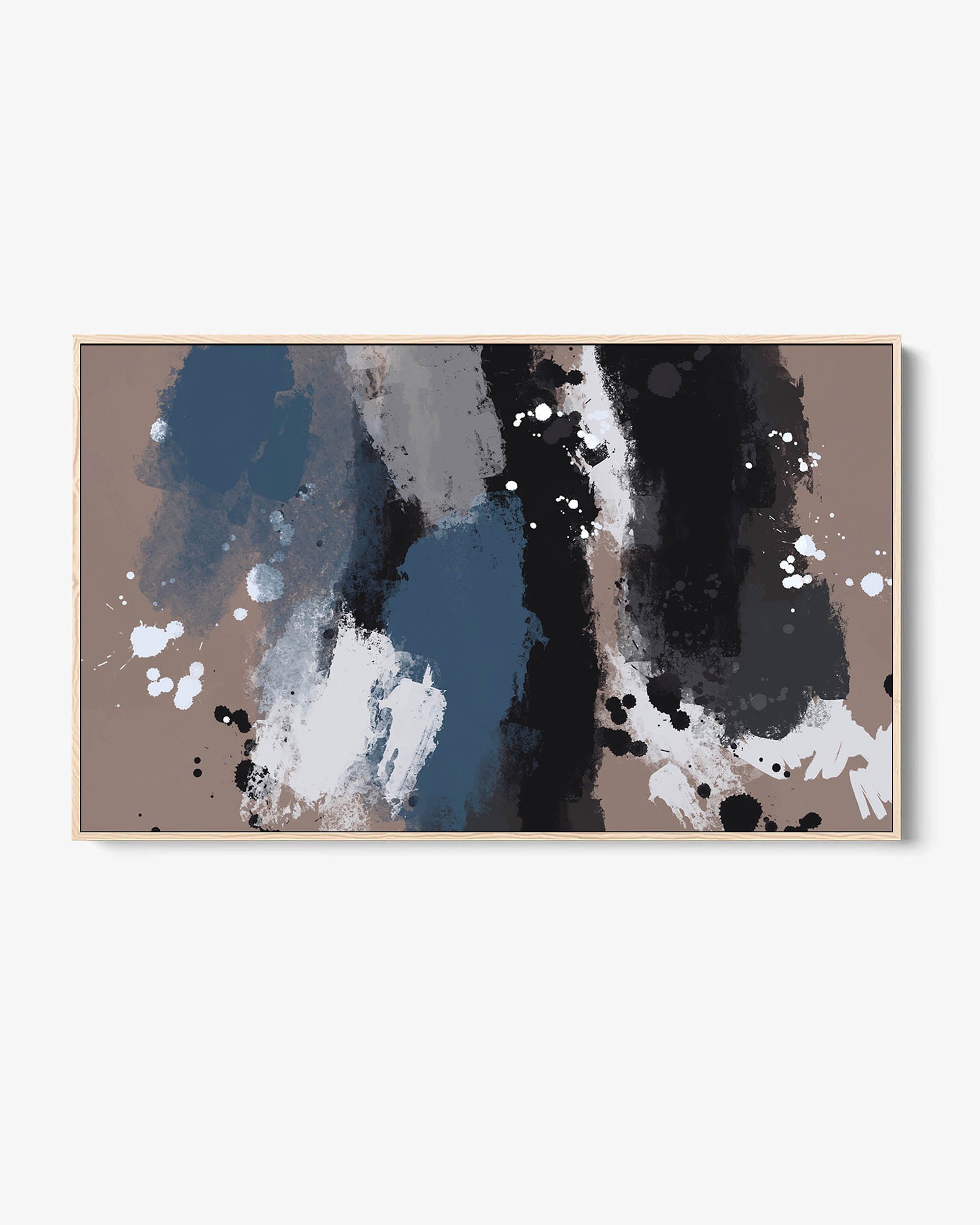 Sahara Framed Canvas Wall Art - Modern Abstract Painting for Living Room, Bedroom & Office Decor - Ready to Hang Home Decor Gift Idea