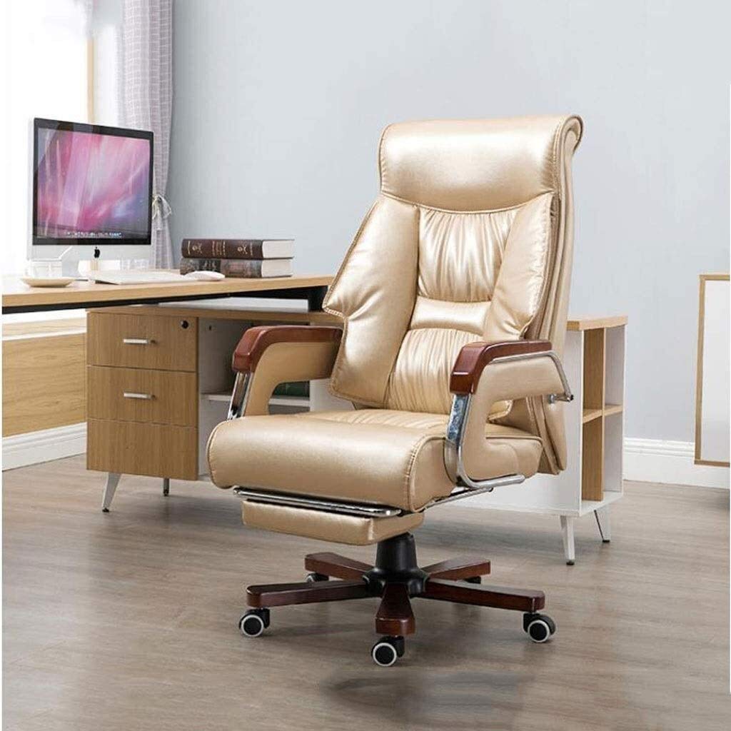 Ergonomic Executive Office Chair with Adjustable Swivel, Armrests & Lumbar Support - Reclining High Back Desk Chair for Home Office, Boss Chair, Study & Gaming