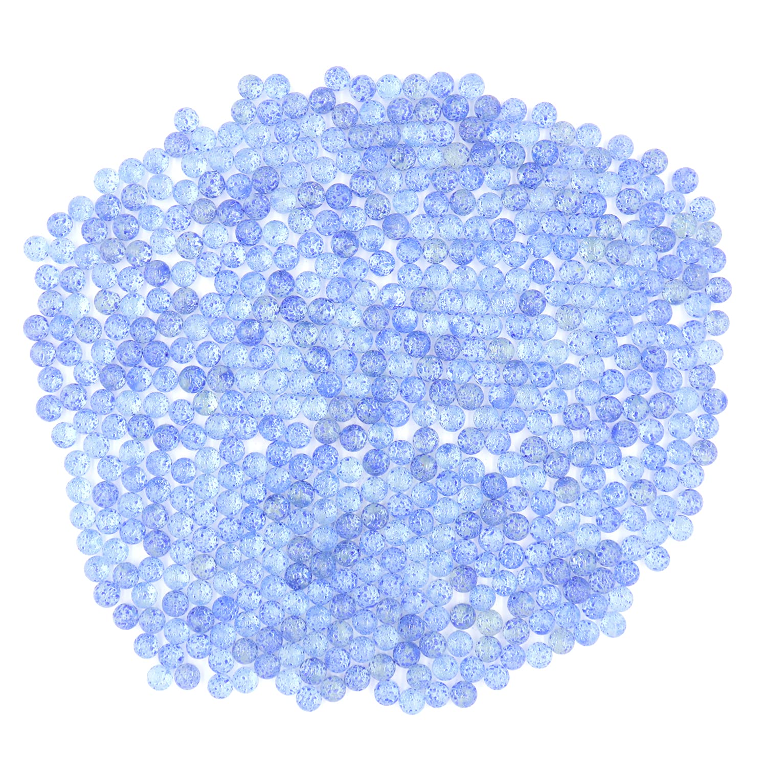 500 Blue Textured Glass Marbles - 5/8 Inch Bulk Vase Filler (6 Lbs) for Home Décor, Marble Run Games, Kids Toys, Slingshot Ammo, Fish Tank Decor & Classic Children's Activities - Perfect for DIY Crafts, Party Favors and Sensory Play