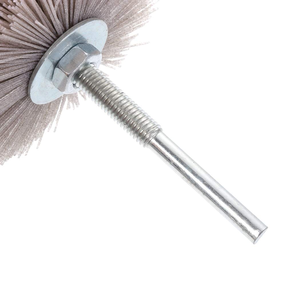 Abrasive Nylon Wheel Brush - 80 Grit Wire Grinding Flower Head for Woodwork Polishing & Bench Grinder Accessories | Perfect for Metal Deburring, Rust Removal & Surface Finishing
