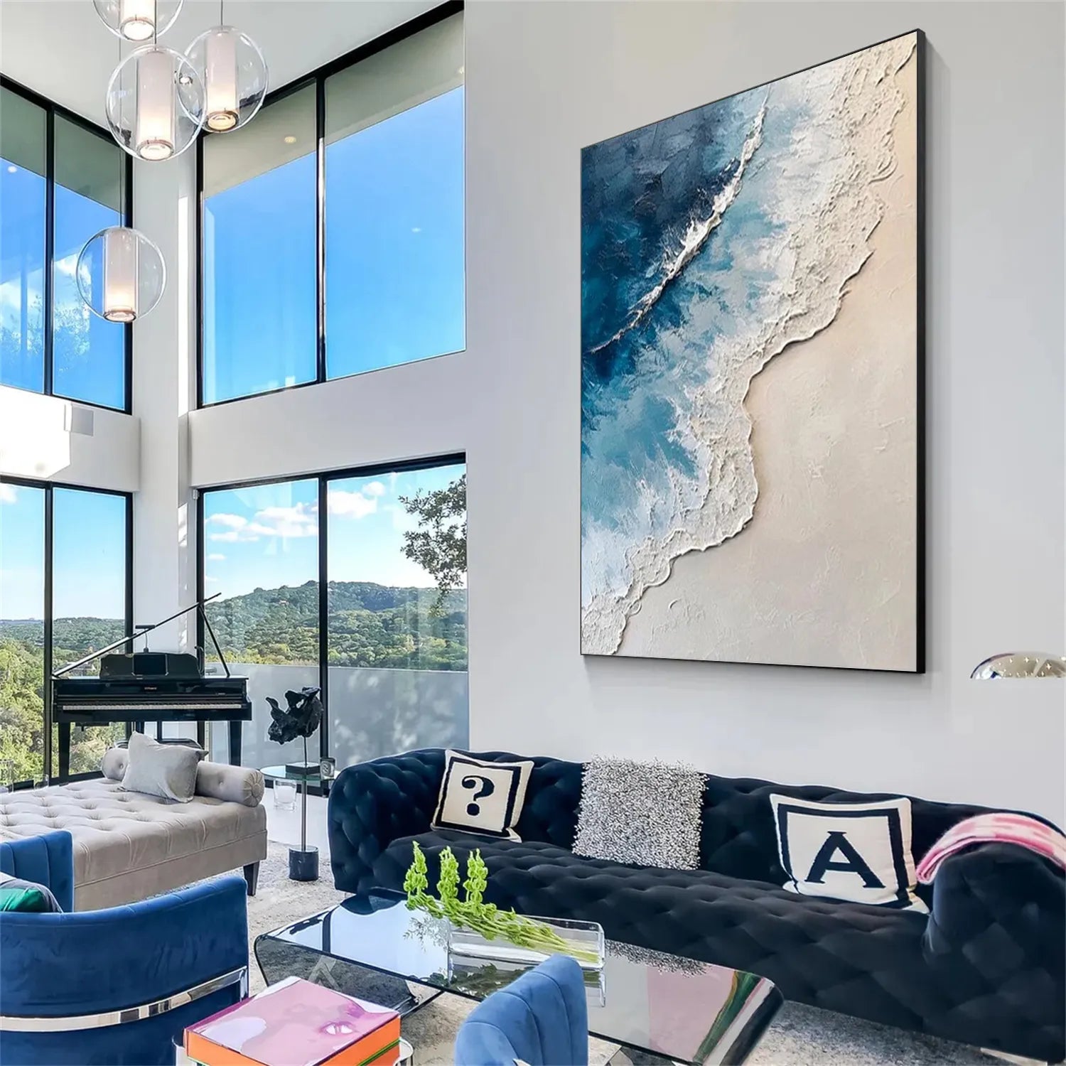 Ocean and Sky Painting #OS 205 - Stunning Coastal Wall Art for Living Room, Bedroom & Office Decor