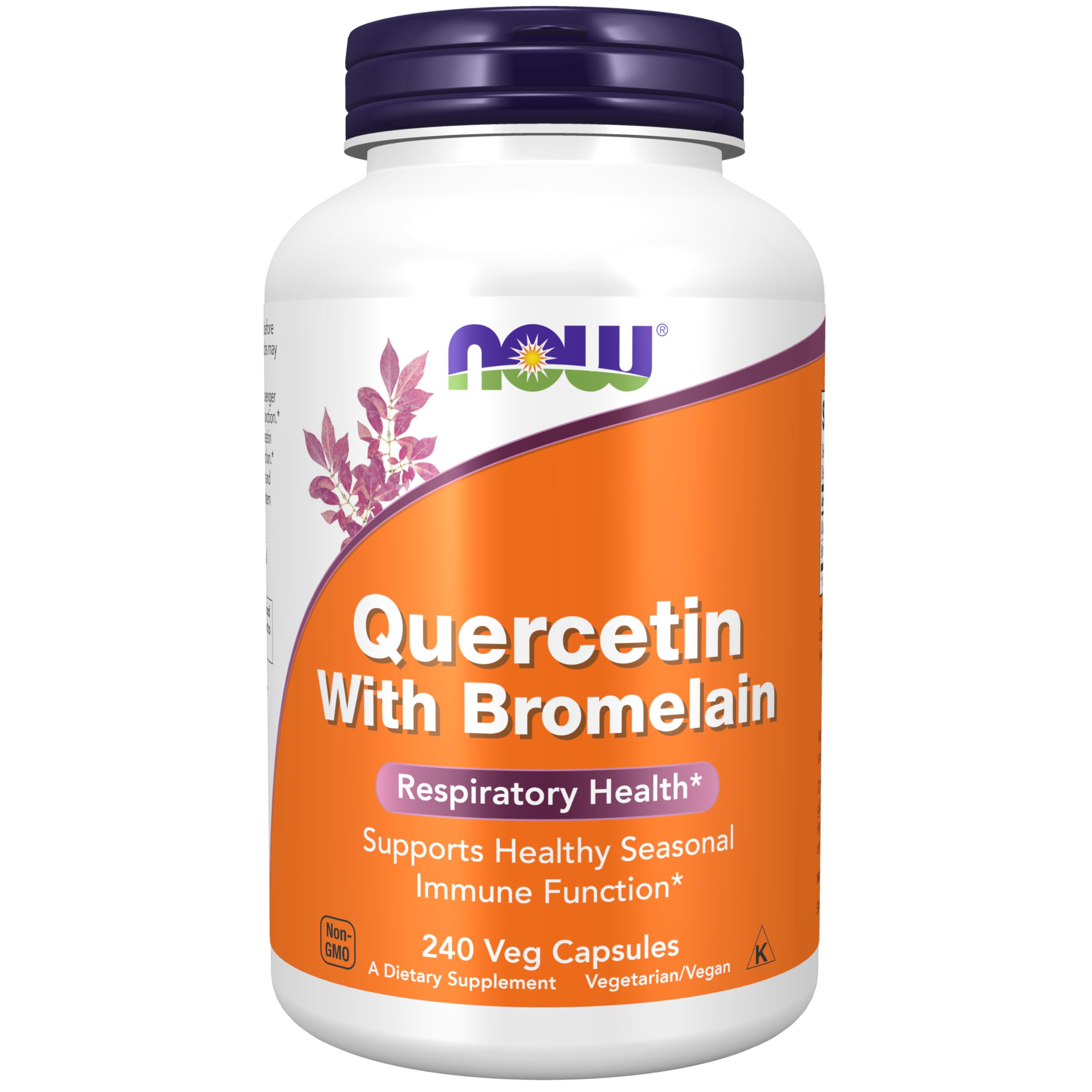 NOW Foods Quercetin with Bromelain 240 Veg Capsules - Immune System Support Supplement for Adults - Antioxidant & Anti-Inflammatory Formula - Supports Seasonal Wellness & Respiratory Health