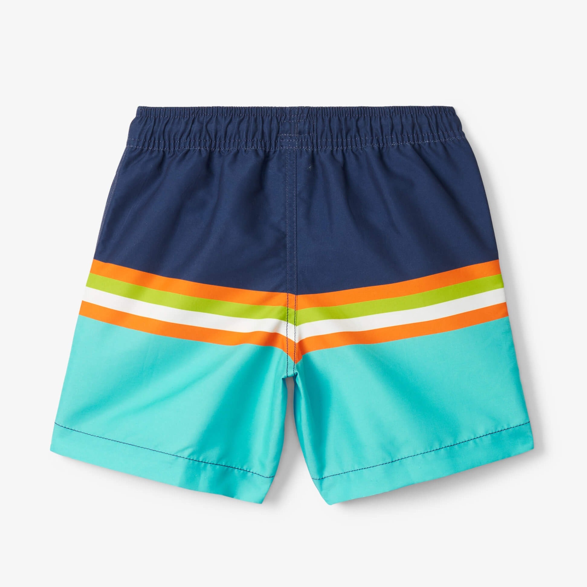 Hatley Turtle Stripes Swim Trunks for Boys - Quick Dry UPF 50+ Swim Shorts - Perfect for Beach, Pool & Summer Water Activities