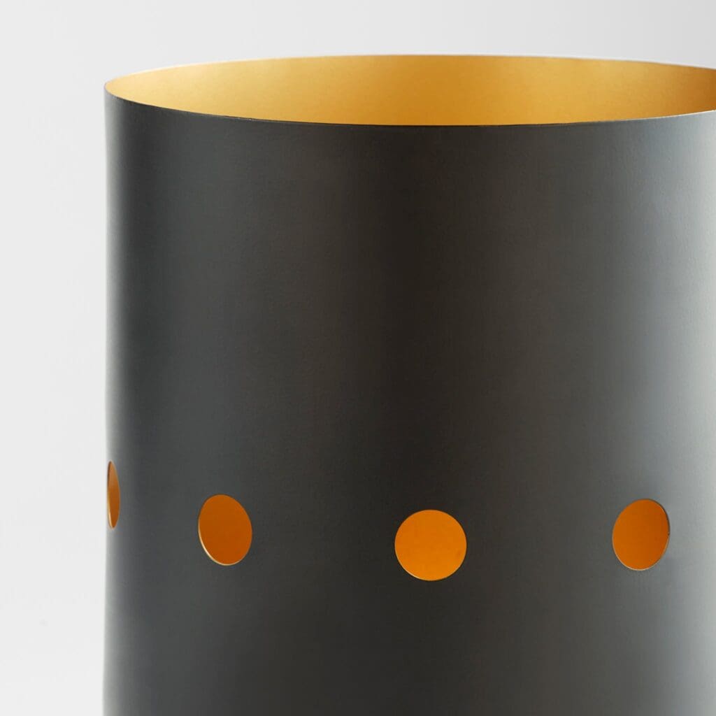 Cyan Design 11521 Naktis Vase - Black Wide Modern Ceramic Home Decor for Living Room, Dining Table, Wedding Centerpiece