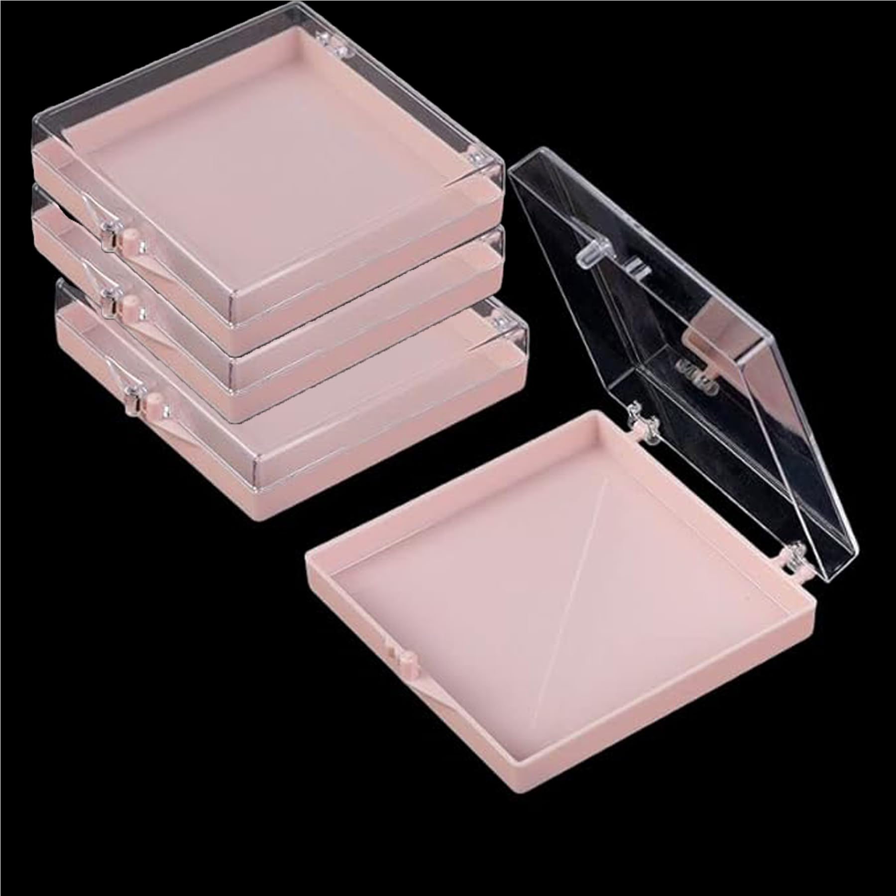 4pcs Press On Nail Storage Box - Empty False Nail Organizer with 10 Compartments for Nail Artists | Perfect for Salon, Travel & Home Nail Care Organization