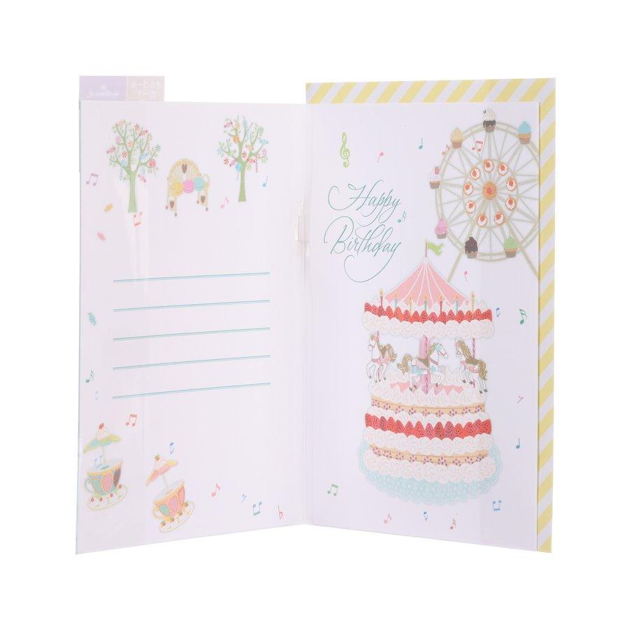 Hallmark Birthday Card with Carousel Cake Design & Music - 20g - Perfect for Birthdays, Anniversaries & Special Occasions