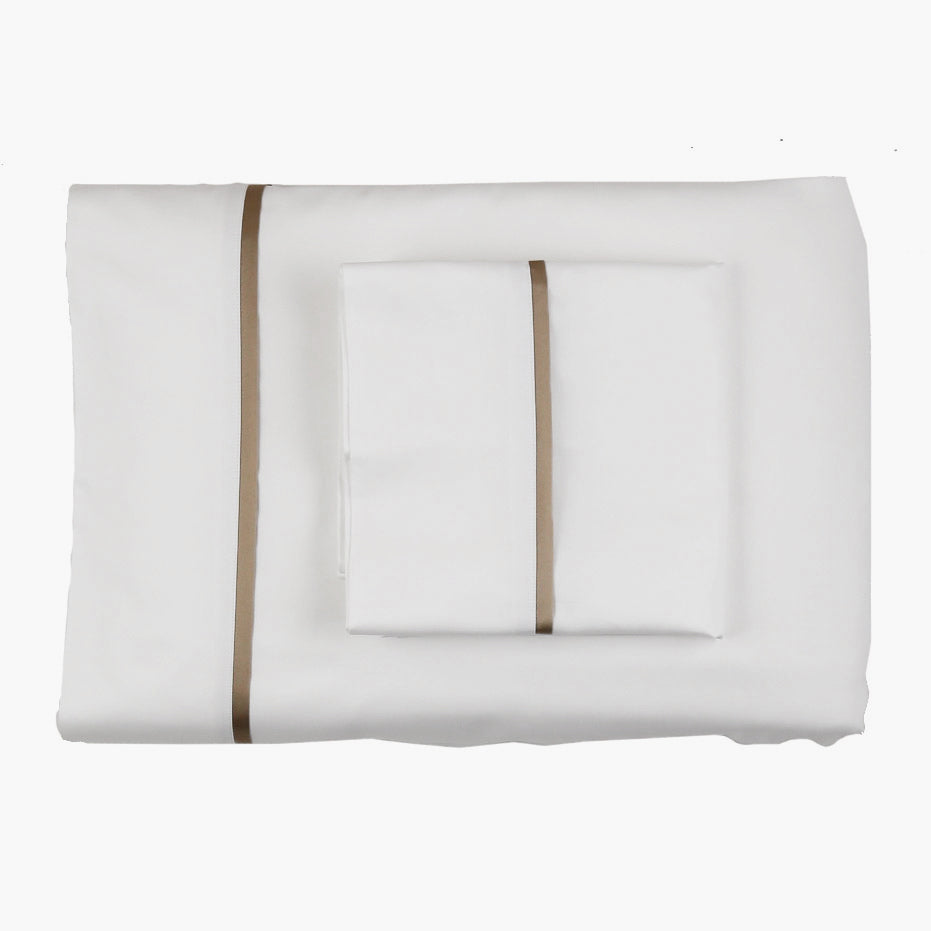 Luxury 100% Silk Trim Sheet Set - Queen Size White Bedding for Ultimate Comfort | Perfect for Master Bedroom, Guest Room & Hotel Decor