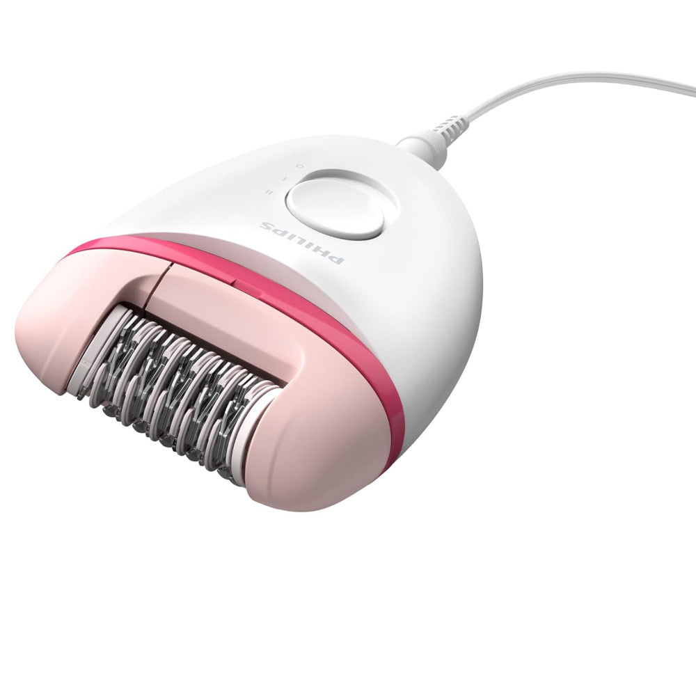 PHILIPS BRE235/04 Satinelle Essential Women's Epilator - Corded Compact Hair Removal for Smooth Skin | Perfect for Travel, Home Use & Quick Touch-Ups