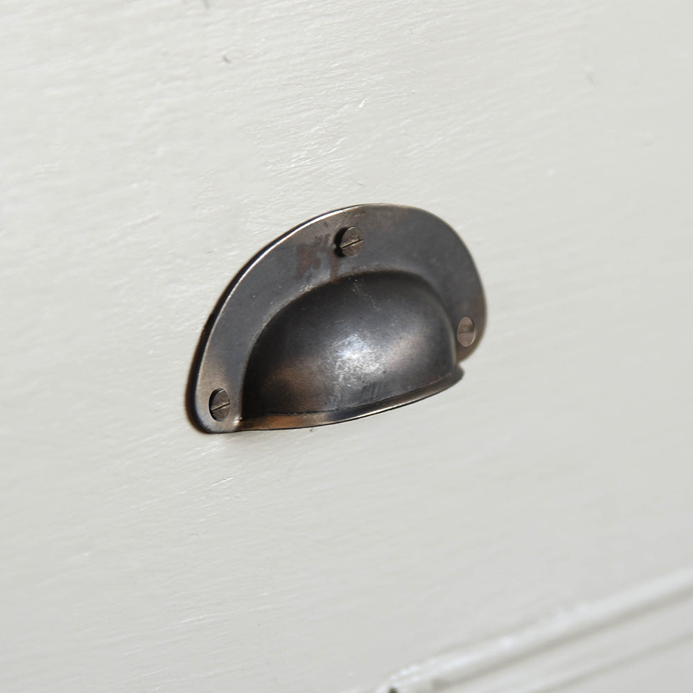 Vintage Antique Brass Small Pressed Cup Handle - Classic Cabinet & Drawer Pull for Kitchen, Bathroom, Furniture Restoration - Perfect for DIY Home Decor Projects