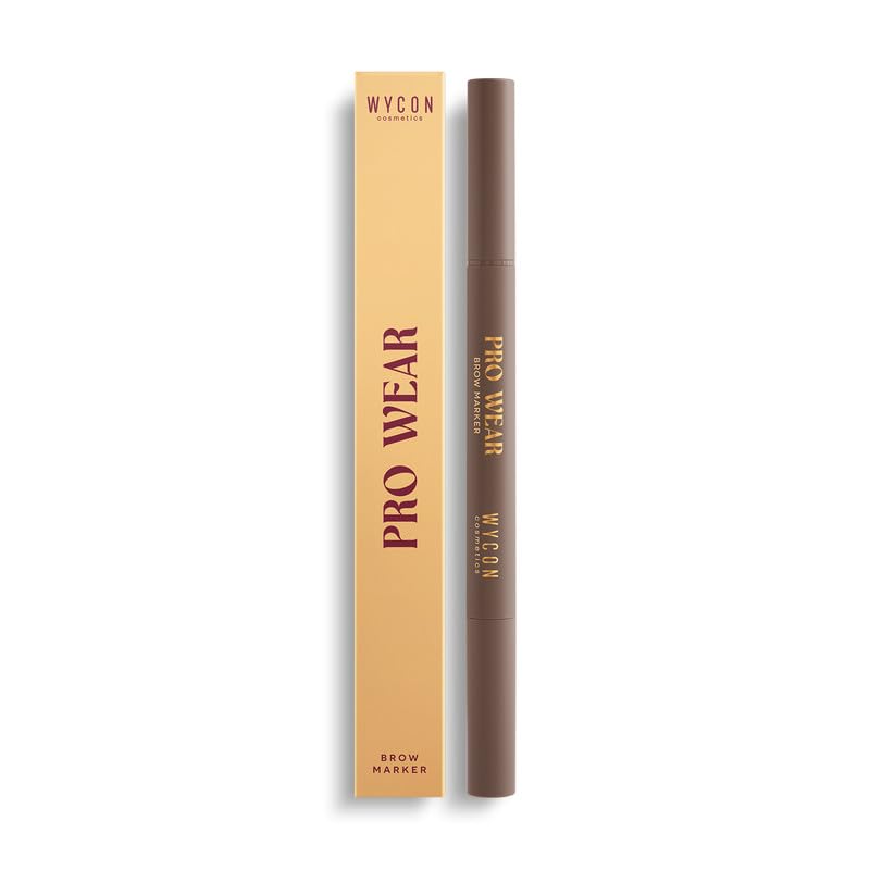 WYCON Cosmetics PRO WEAR BROW MAKER - Ultra Fine Tip Eyebrow Pencil with Microblading Effect, Shade 03 Medium Brown | Natural-Looking Brows for Everyday Makeup & Special Occasions