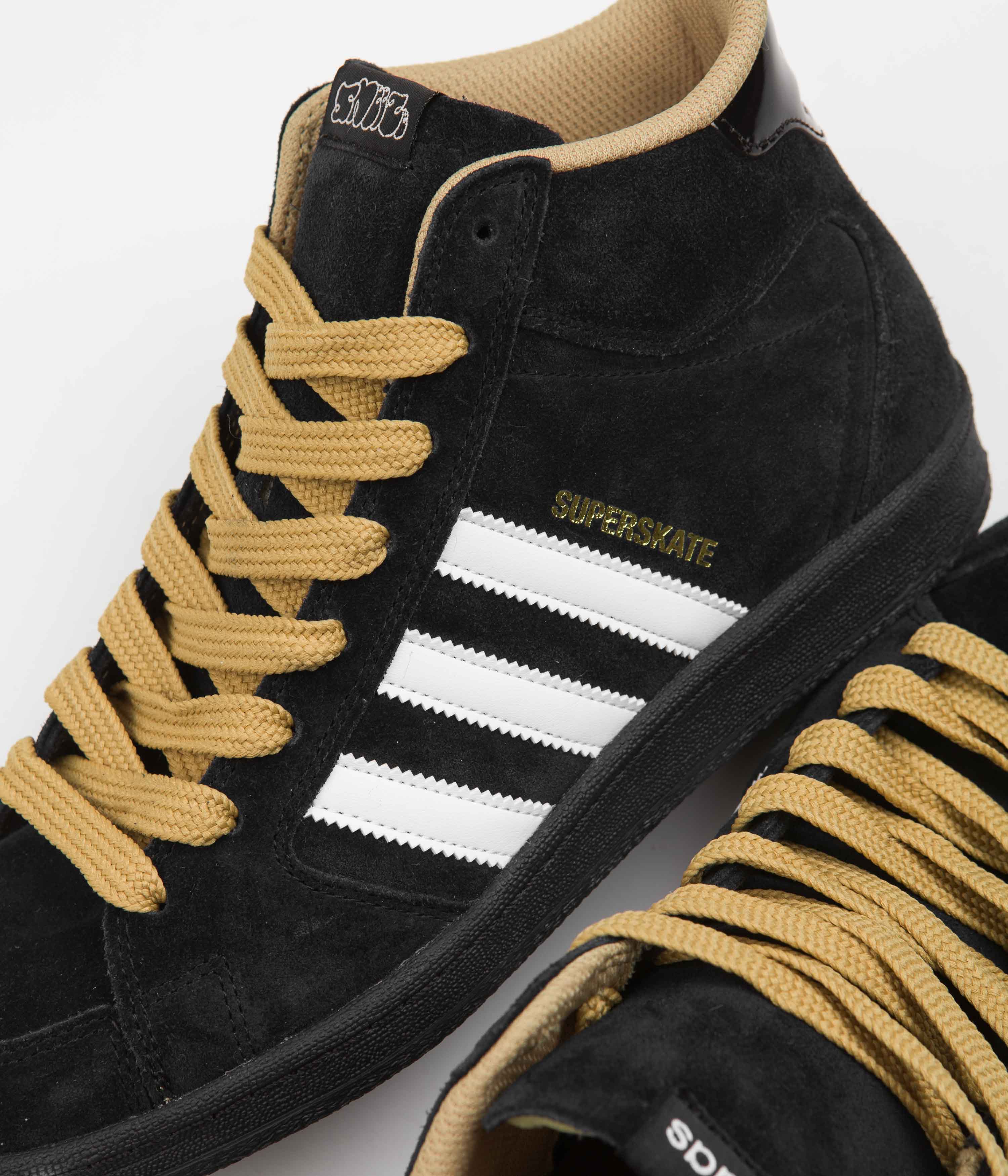 Adidas x Sneeze Superskate Sneakers - Core Black / FTWR White / Golden Beige - Stylish Skateboarding & Casual Streetwear Shoes for Men & Women