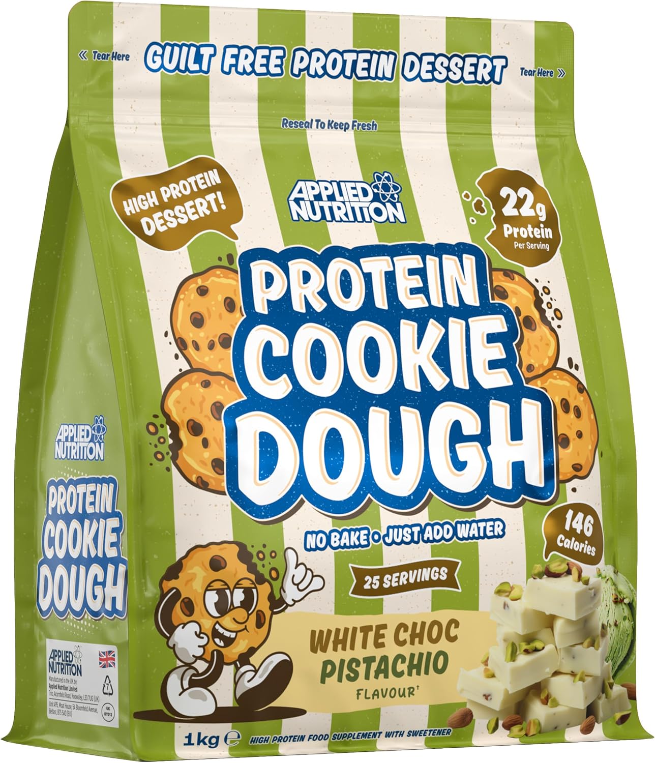 Applied Nutrition Protein Cookie Dough 1kg - High Protein Snack for Fitness & Weight Loss | Perfect for Post-Workout Recovery & Healthy Dessert
