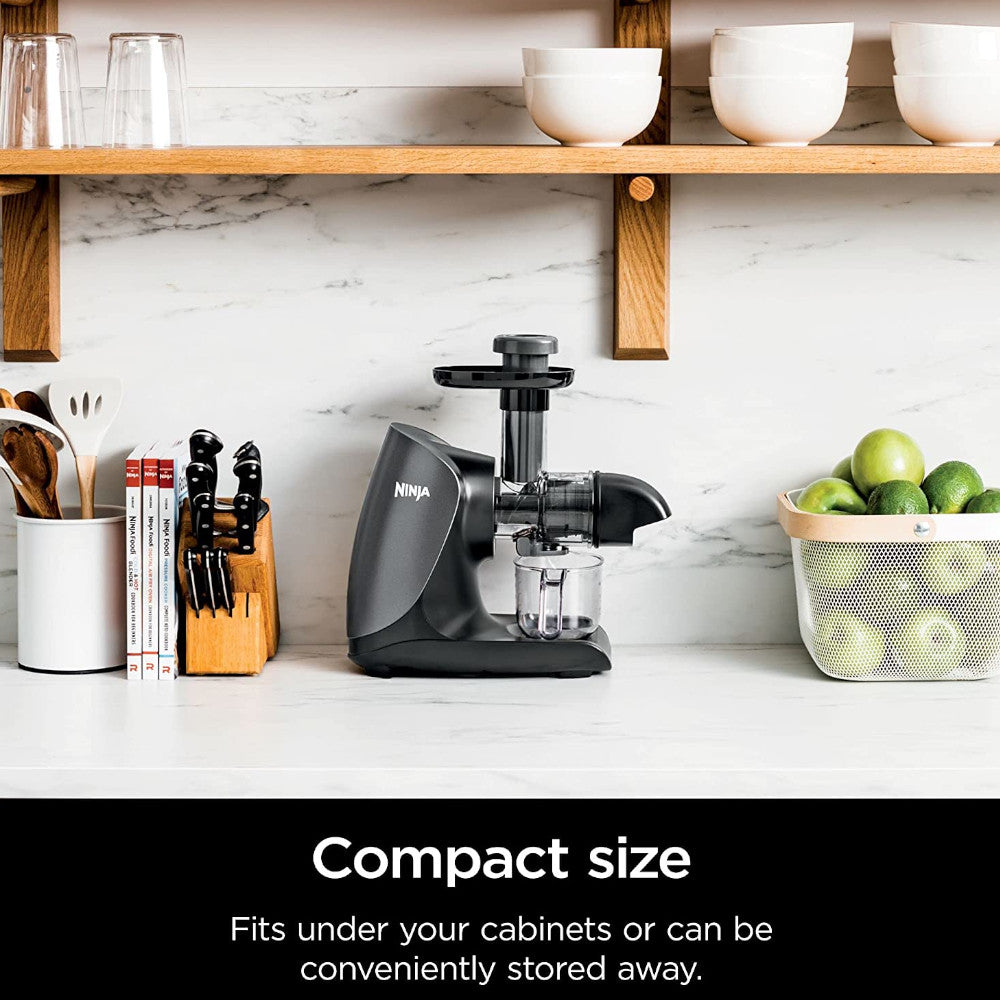 Ninja Cold Press Juicer Pro - Slow Masticating Juicer for Fruits & Vegetables - Factory Certified Refurbished with Home Essentials Warranty (Model JC101) - Perfect for Healthy Juicing at Home, Gym, or Office