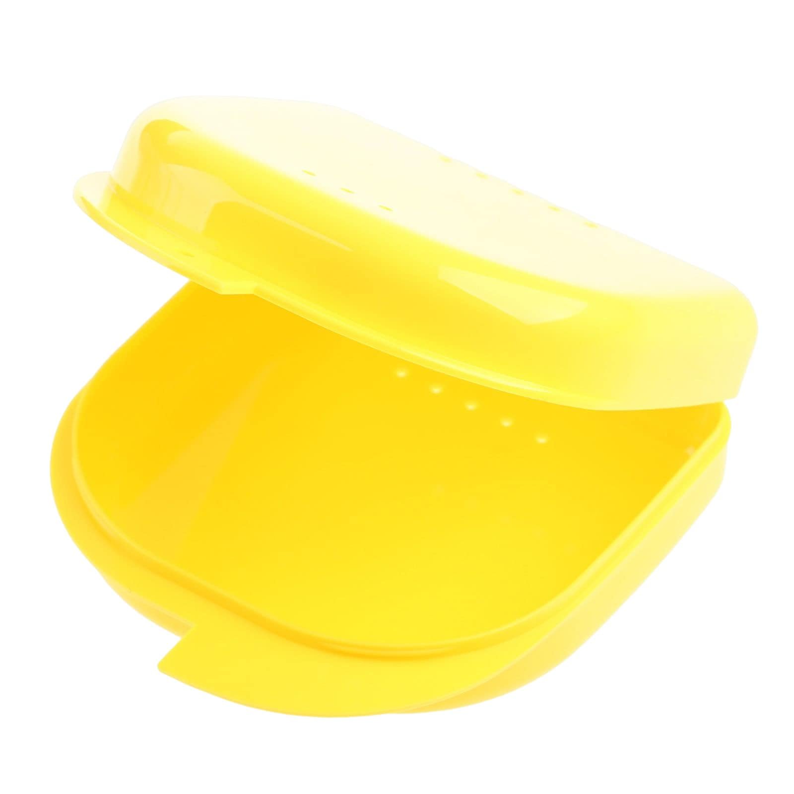Orthodontic Retainer & Denture Storage Box with Vent Holes - Travel-Friendly Dental Case for Braces, Mouthguard & False Teeth - Perfect for Home, Office & Travel Use