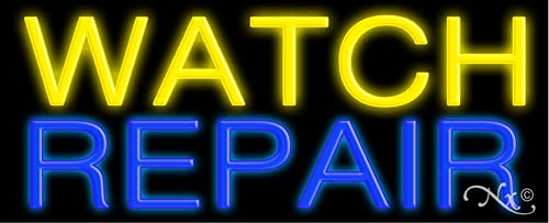Watch Repair Glass Neon Sign #10144 – Handcrafted in USA | Perfect for Watch Shops, Jewelry Stores & Retro Decor